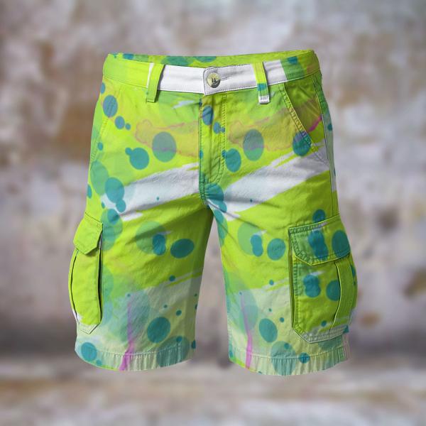 Cargohose mit Mojito - Hose, lang oder kurz, bunt, 100% Polyester, Grösse S-5XL, fester Stoff, Normale Passform, SOKA, Listenhund, AmStaff, Staff, Staffordshire, PitBull, Pit